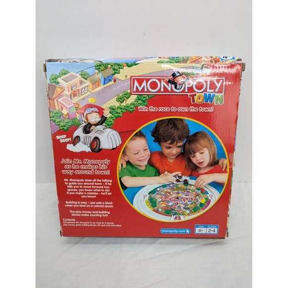 Monopoly Town Children's Monopoly Game Parker Brothers Hasbro 2007 Complete - Picture 8 of 8